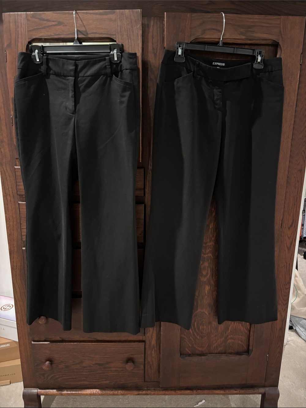 Express Black Work Dress Pants - Tailored Straight Leg